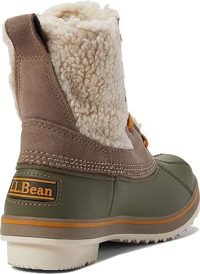 L.L.Bean Rangeley Pac Boot Ankle Water Resistant Insulated Women's Shoes Taupe/Natural : 6 B - Medium, Leather - Image 4