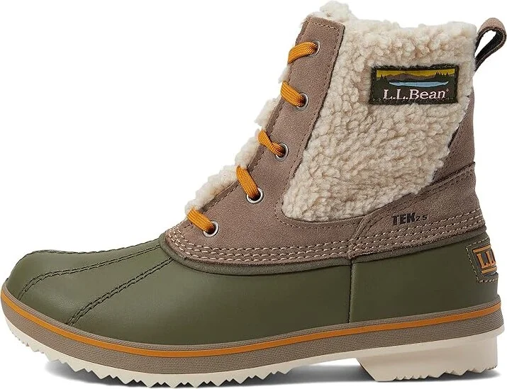 L.L.Bean Rangeley Pac Boot Ankle Water Resistant Insulated Women's Shoes Taupe/Natural : 6 B - Medium, Leather - Image 5
