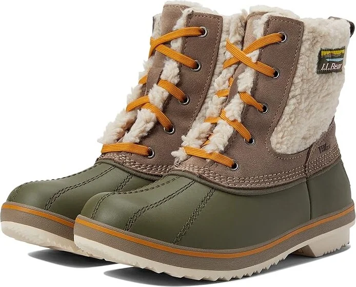 L.L.Bean Rangeley Pac Boot Ankle Water Resistant Insulated Women's Shoes Taupe/Natural : 6 B - Medium, Leather