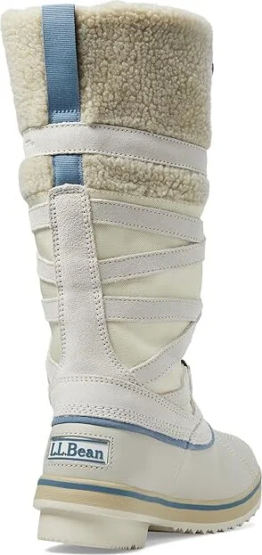 L.L.Bean Rangeley Pac Boot Tall Water Resistant Insulated Women's Boots Icicle White/Slate : 8 B - Medium, Leather/Rubber - Image 4