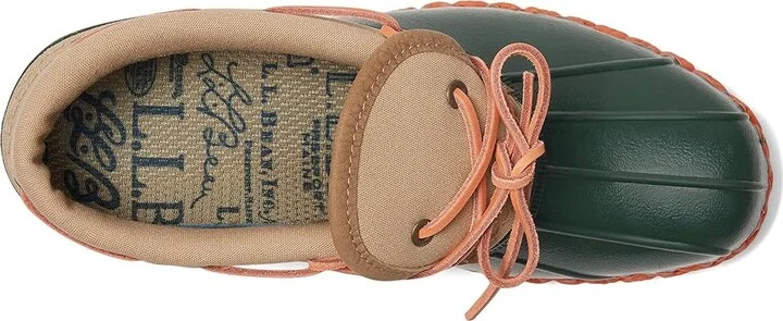 L.L.Bean Rubber Moc Canvas Women's Racing Boots Tan/Forest Shade/Sail Orange : 7.5 B - Medium - Image 2