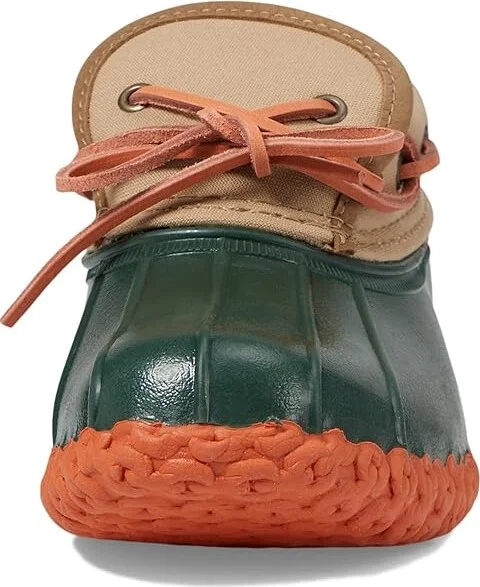 L.L.Bean Rubber Moc Canvas Women's Racing Boots Tan/Forest Shade/Sail Orange : 7.5 B - Medium - Image 5