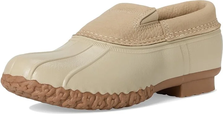 L.L.Bean Rubber Moc Slip On Women's Rain Boots Light Khaki/Light Khaki/Toasted Coconut : 9 B - Medium, Leather - Image 5