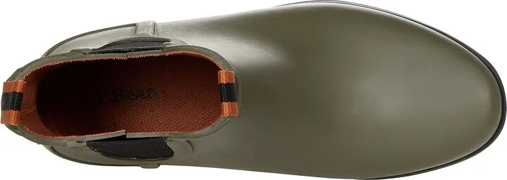 L.L.Bean Rugged Wellie Chelsea Boot Women's Shoes Black/Dark Gum : 6 B - Medium, Rubber - Image 7