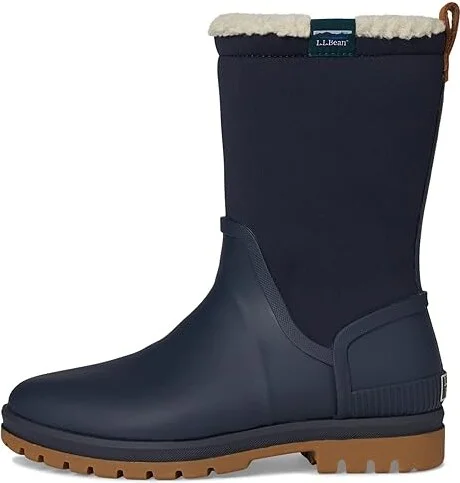 L.L.Bean Rugged Winter Wellie Boot Women's Rain Boots Carbon Navy : 10 B - Medium, Rubber - Image 6