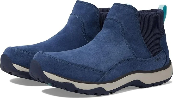 L.L.Bean Snow Sneaker 5 Ankle Boot Water Resistant Insulated Pull-On Women's Boots Bright Mariner/Classic Navy : 9 B - Medium