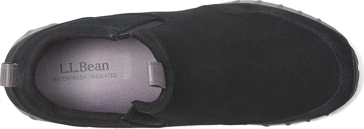L.L.Bean Snow Sneaker 5 Low Waterproof Insulated Slip-On Men's Shoes Black/Black : 7.5 D - Medium, Suede - Image 2