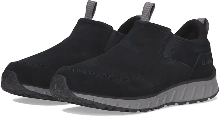 L.L.Bean Snow Sneaker 5 Low Waterproof Insulated Slip-On Men's Shoes Black/Black : 7.5 D - Medium, Suede