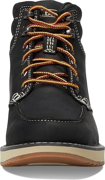 L.L.Bean Stonington Boot Moc Toe Women's Boots Dark Oakwood : 6 B - Medium, Leather - Image 7
