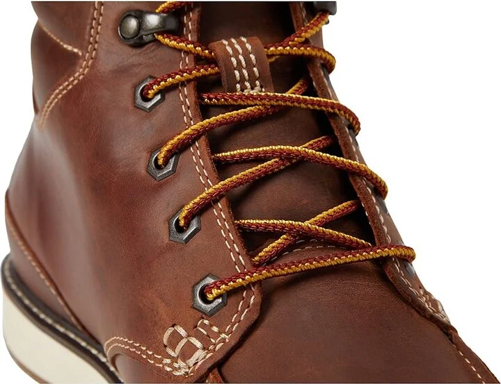 L.L.Bean Stonington Boots Moc Toe Men's Shoes Dark Oakwood : 7 D - Medium, Leather - Image 6