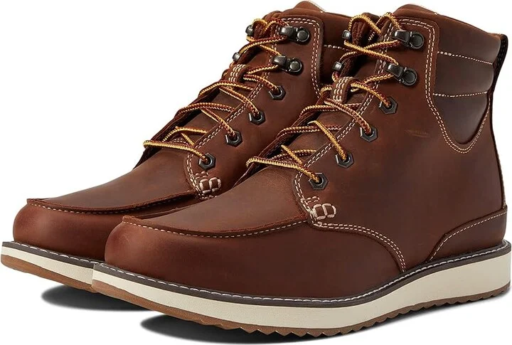 L.L.Bean Stonington Boots Moc Toe Men's Shoes Dark Oakwood : 7 D - Medium, Leather