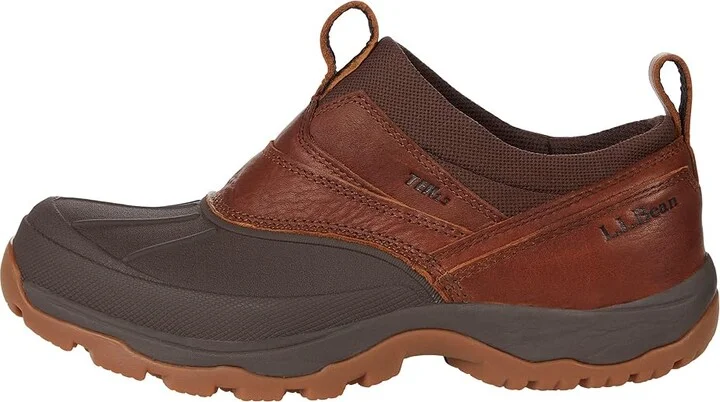 L.L.Bean Storm Chaser Slip On 5 Leather Men's Shoes Oakwood : 7 D - Medium - Image 6