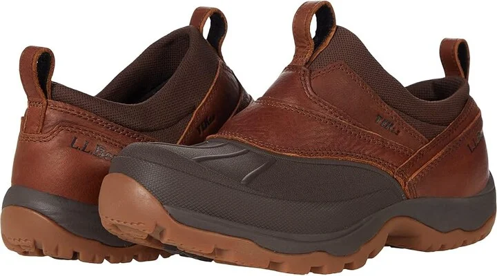 L.L.Bean Storm Chaser Slip On 5 Leather Men's Shoes Oakwood : 7 D - Medium