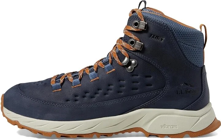 L.L.Bean Trailfinder Waterproof Hiker Mid Men's Shoes Carbon Navy : 7.5 D - Medium, Leather/Rubber - Image 6