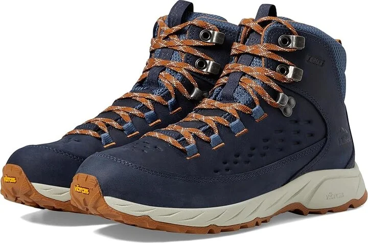 L.L.Bean Trailfinder Waterproof Hiker Mid Men's Shoes Carbon Navy : 7.5 D - Medium, Leather/Rubber