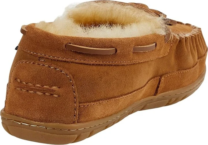 L.L.Bean Wicked Good Camp Moccasins Women's Shoes Brown : 6 B - Medium, Leather - Image 4