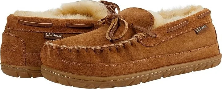 L.L.Bean Wicked Good Camp Moccasins Women's Shoes Brown : 6 B - Medium, Leather