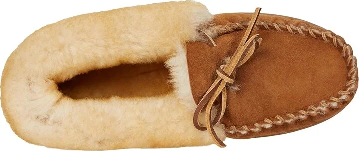 L.L.Bean Wicked Good Moccasins Women's Shoes Brown : 5 B - Medium, Sheepskin - Image 2