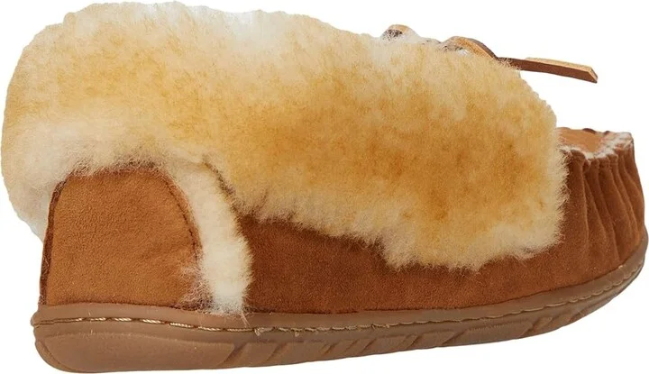 L.L.Bean Wicked Good Moccasins Women's Shoes Brown : 5 B - Medium, Sheepskin - Image 4