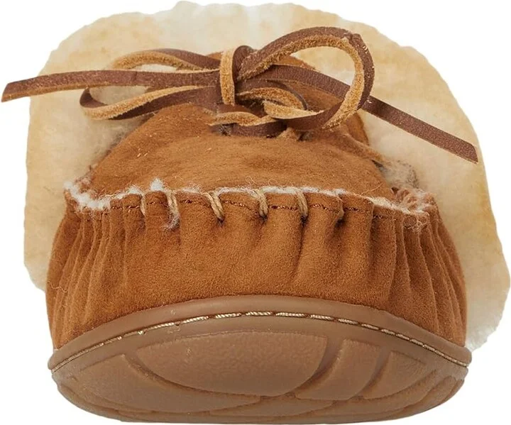 L.L.Bean Wicked Good Moccasins Women's Shoes Brown : 5 B - Medium, Sheepskin - Image 5