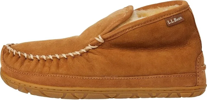 L.L.Bean Wicked Good Slipper Boot Moc Women's Shoes Brown : 9 B - Medium, Leather - Image 6
