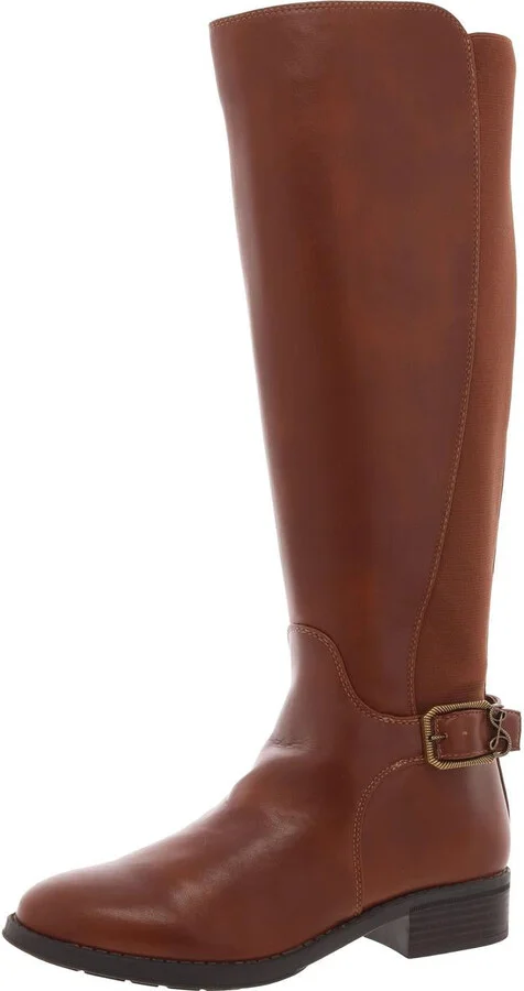 L-MERINA Womens Zipper Manmade Knee-High Boots