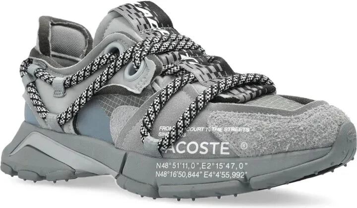 L003 multi-texture lace-up sneakers - Image 2