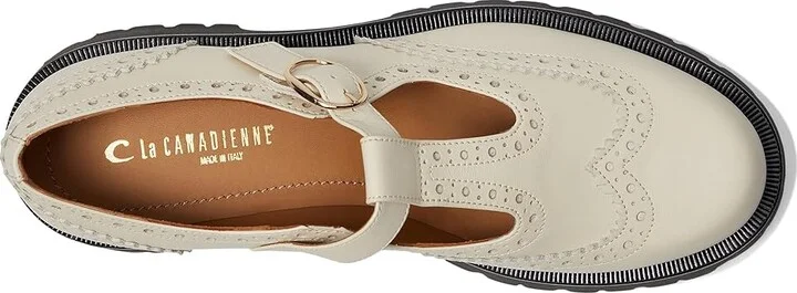 La Canadienne Braelyn Women's Flat Shoes White : EU 37.5 (US Women's 7-7.5) B - Medium, Leather - Image 2