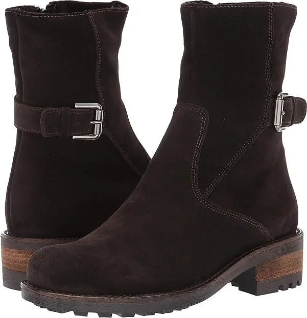 La Canadienne Camilla Women's Zip Boots Brown Oiled Suede : 6 M (B), Leather/Suede