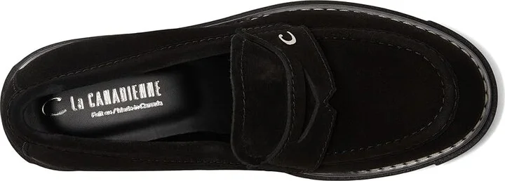 La Canadienne Dillon Women's Flat Shoes Black : 5.5 M (B), Leather/Suede - Image 2