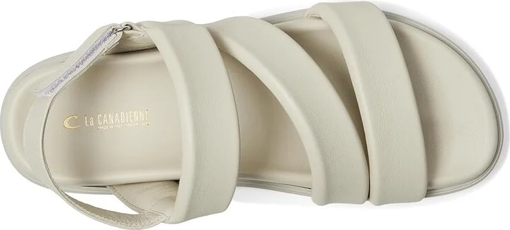 La Canadienne Garritt Women's Sandals White : 9 B - Medium, Leather - Image 2