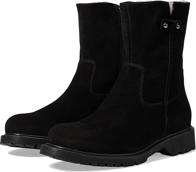La Canadienne Hunter Women's Boots Black Suede/Shearling Lined : 6 M (B)