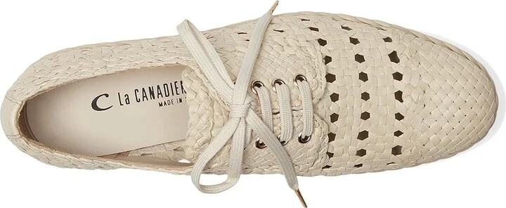 La Canadienne Pabel Women's Flat Shoes White : 8.5 B - Medium, Leather - Image 2