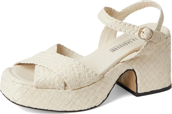 La Canadienne Pico Women's Sandals White : 5.5 B - Medium, Leather - Image 5
