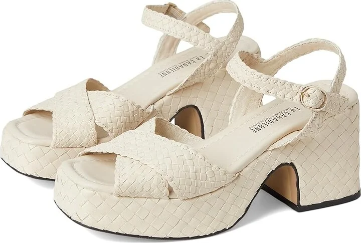 La Canadienne Pico Women's Sandals White : 5.5 B - Medium, Leather