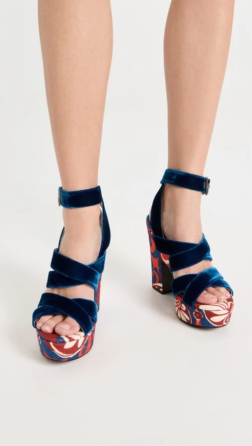 La Double J Medal Wedge Sandals - Image 3