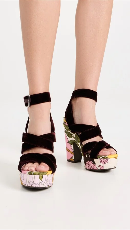 La Double J Medal Wedge Sandals - Image 2