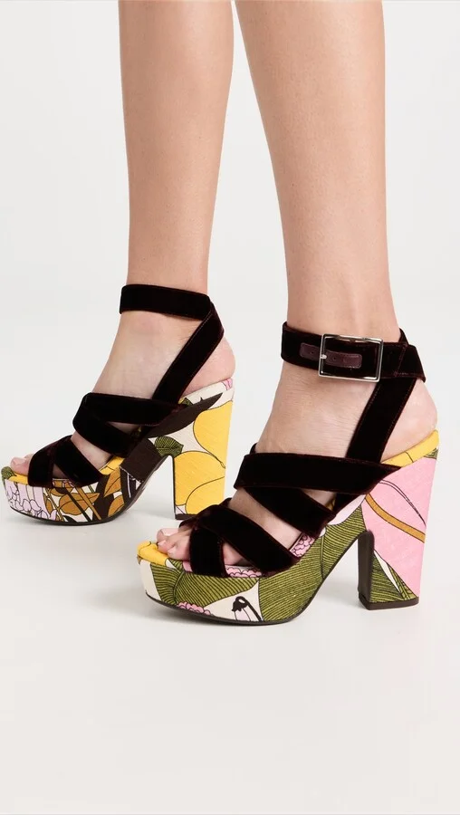 La Double J Medal Wedge Sandals - Image 3