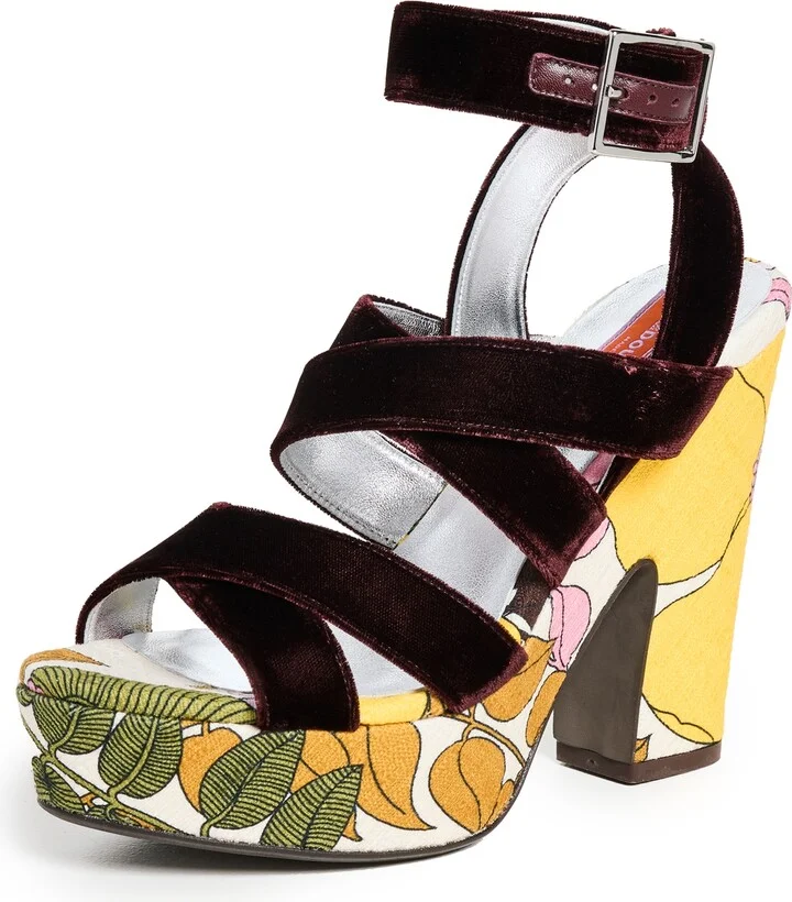 La Double J Medal Wedge Sandals