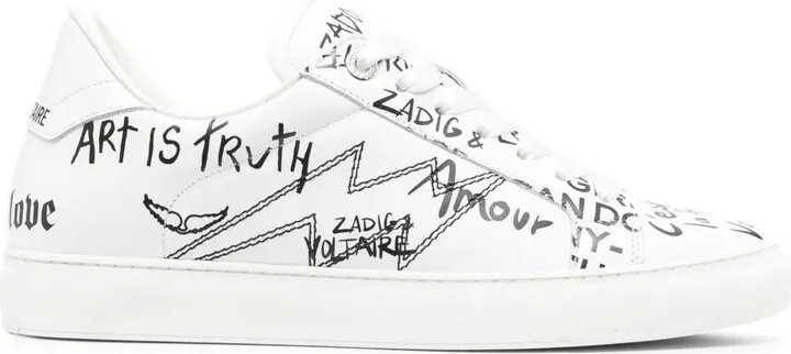 La Flash graffiti-print sneakers