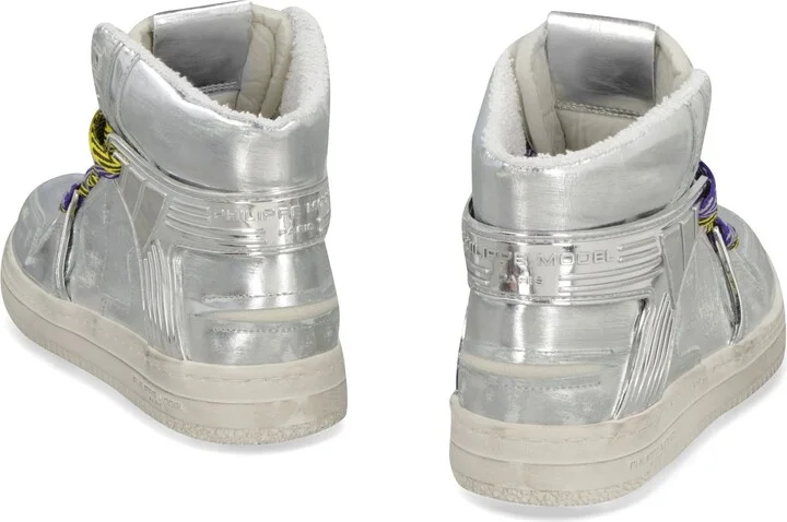La Grande Woman Leather High-top Sneakers - Image 4
