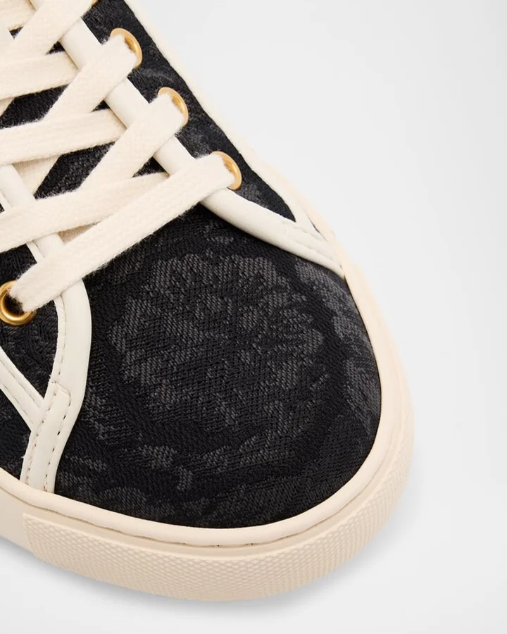 La Greca Embroidered Low-Top Sneakers - Image 4