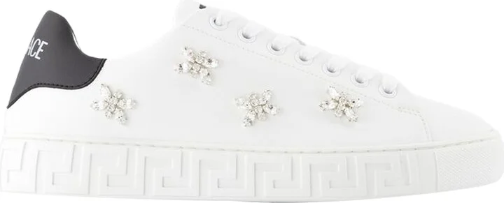 La Greca Sneakers - Versace - Canvas - White