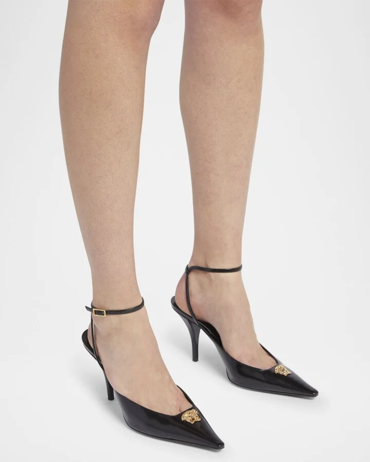 La Medusa Calfskin Leather Pumps - Image 6