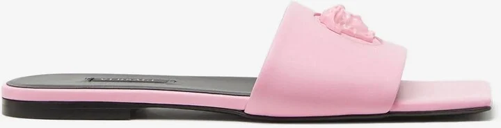 La Medusa Leather Flat Sandals