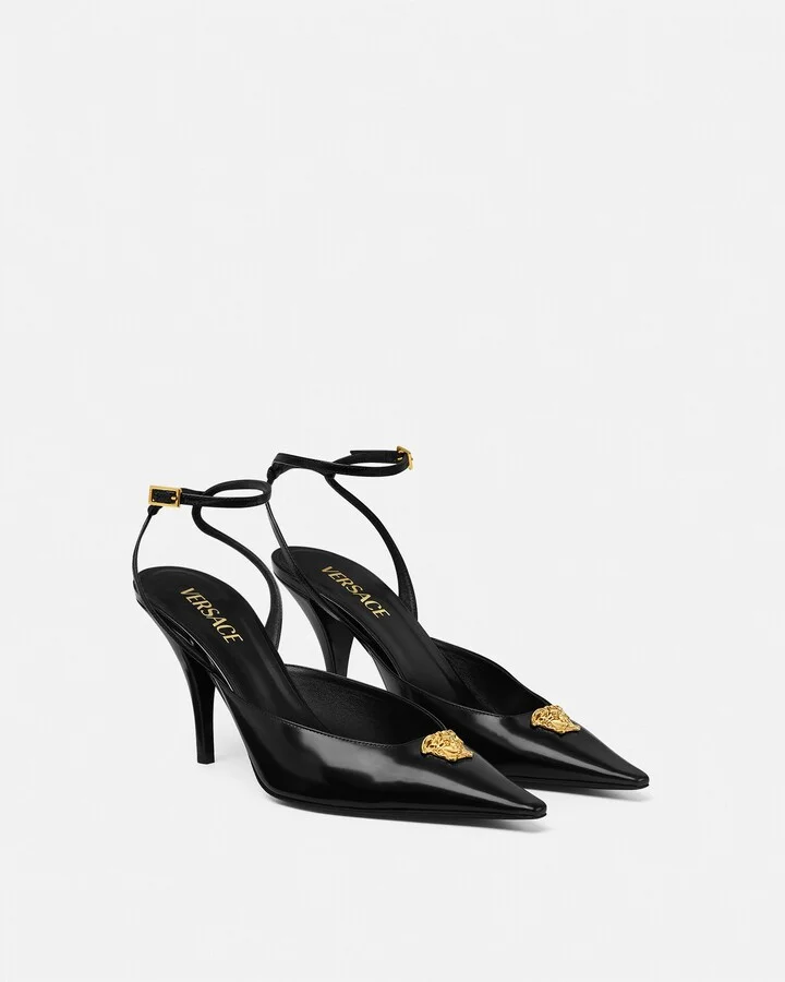 La Medusa Leather Slingback Pumps 85 mm - Image 2