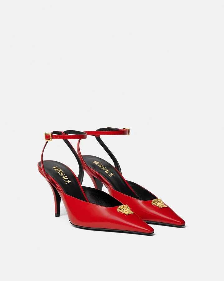 La Medusa Leather Slingback Pumps 85 mm - Image 3