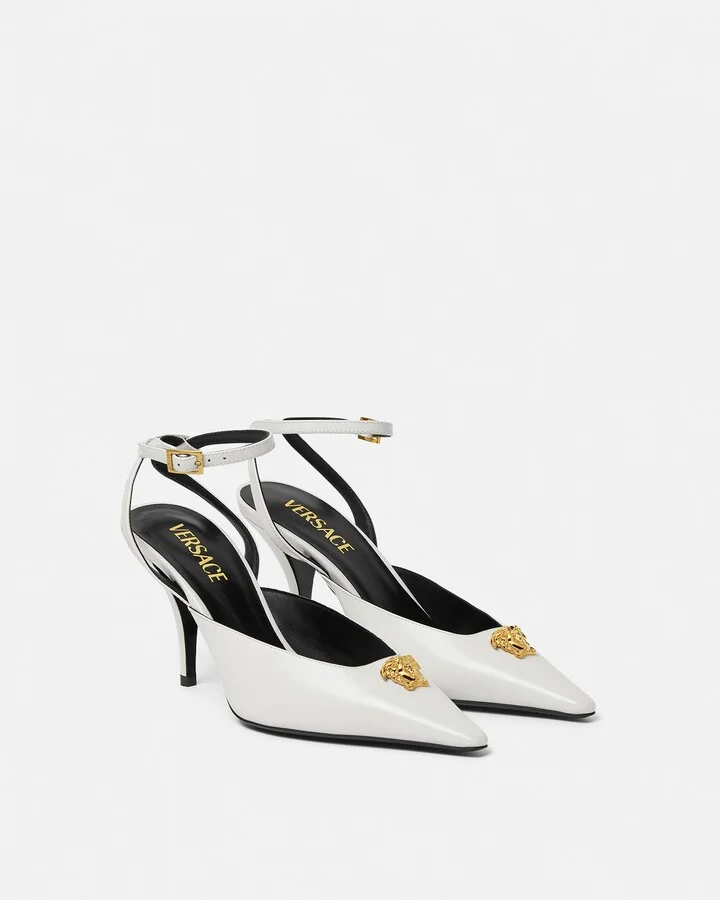 La Medusa Leather Slingback Pumps 85 mm - Image 4