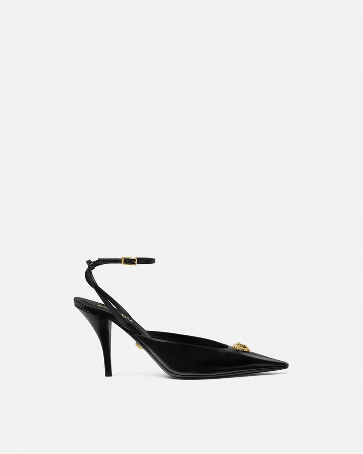 La Medusa Leather Slingback Pumps 85 mm