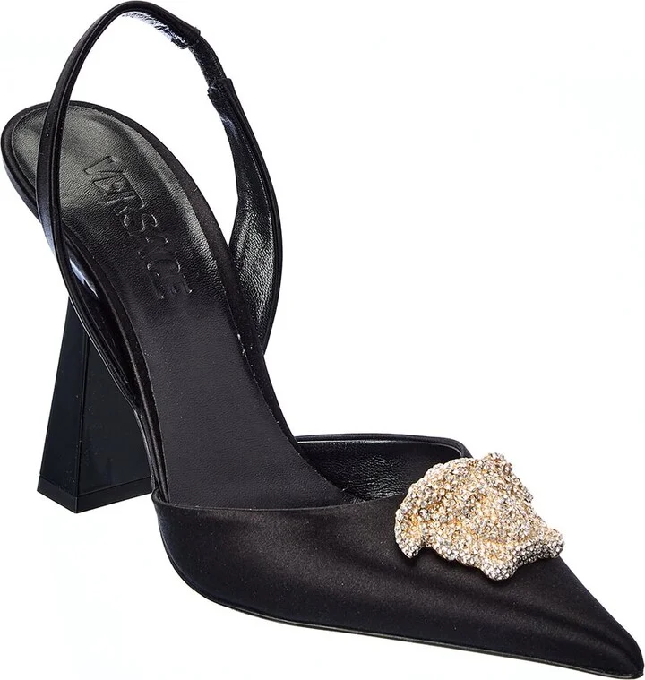 La Medusa Satin Slingback Pump